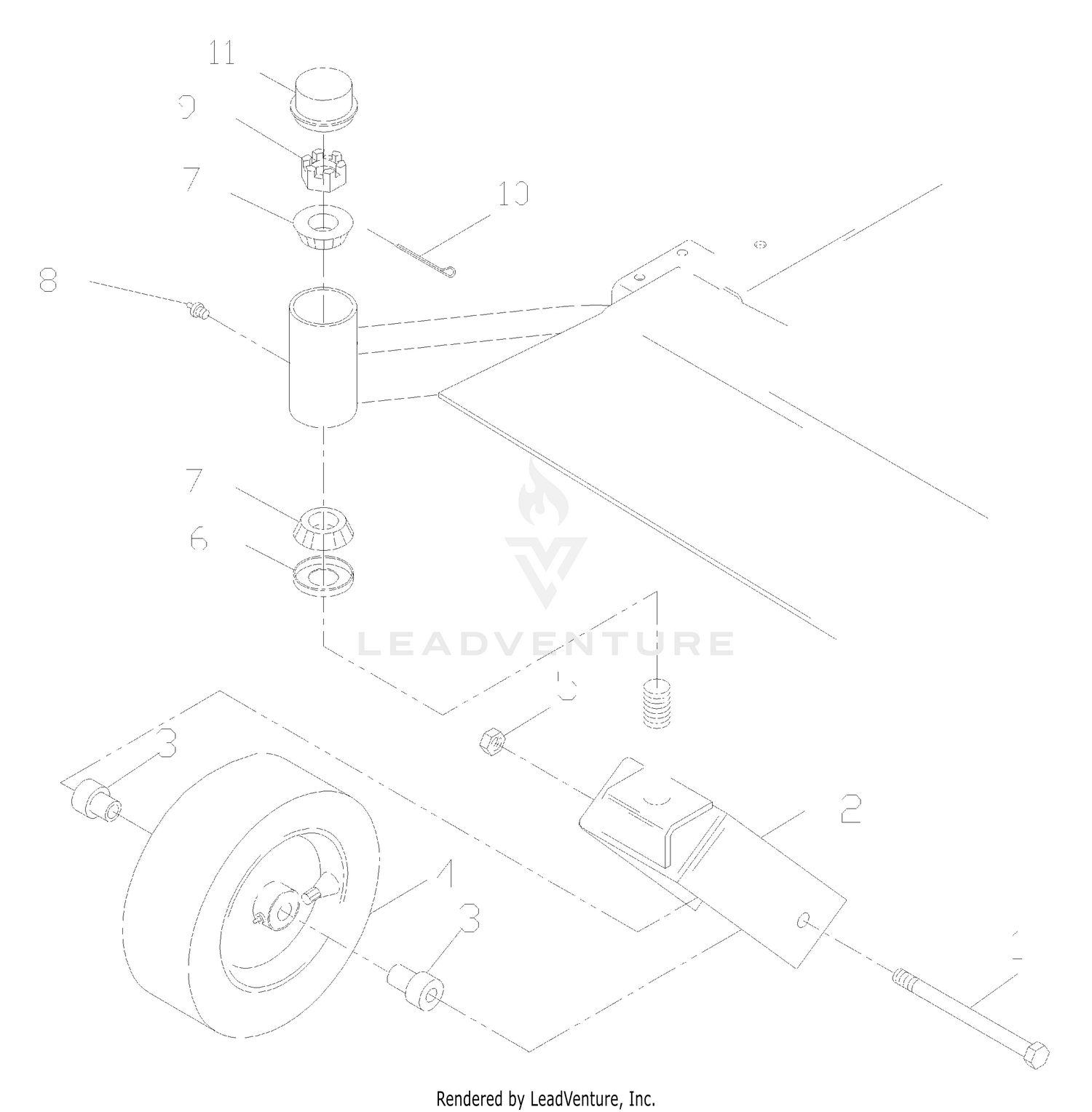 Wide Caster Assemblies