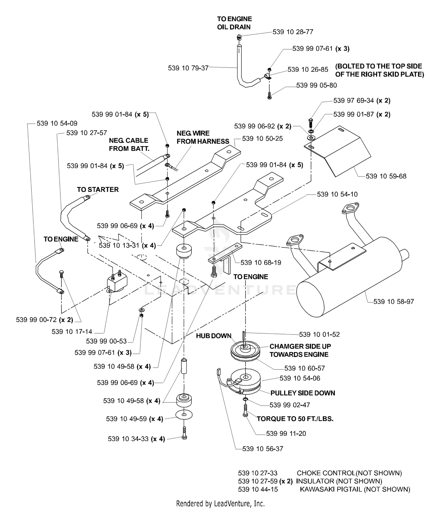 Kawasaki Engine Assembly