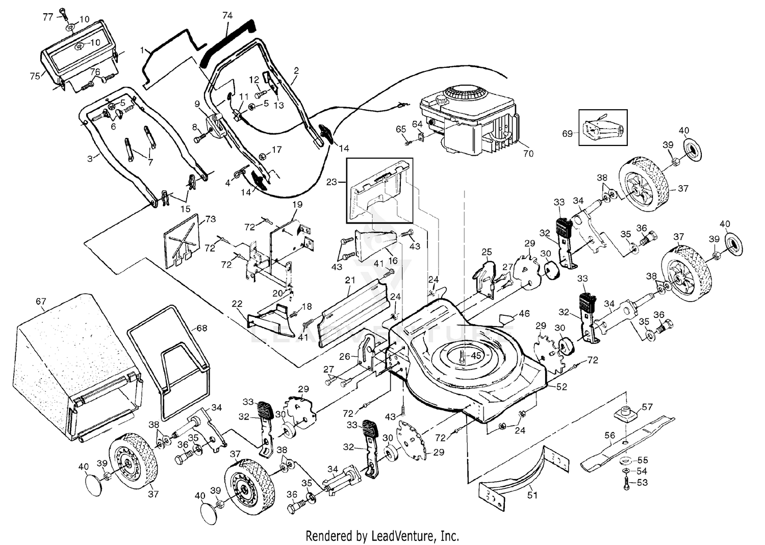 20" Rotary Lawn Mower