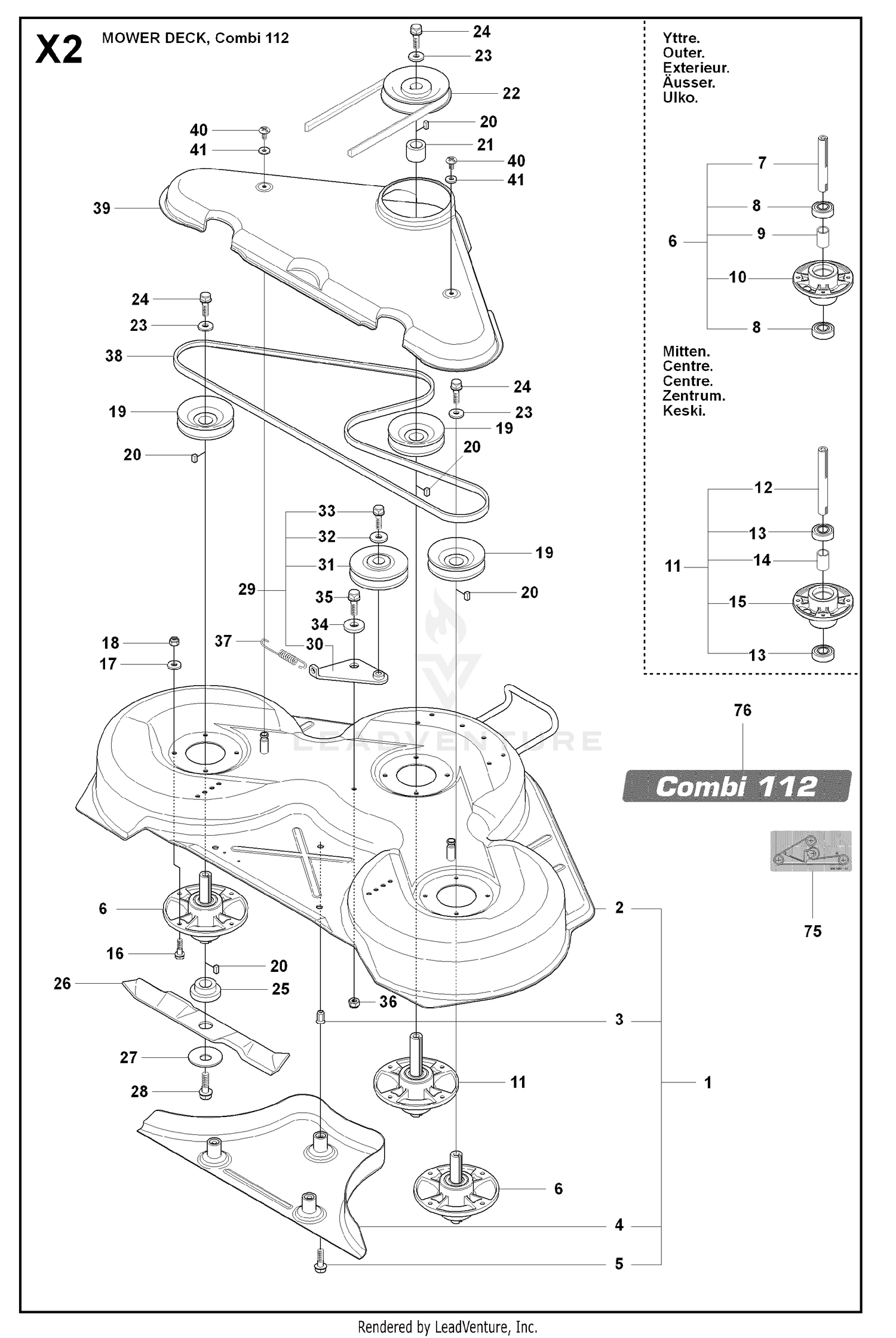 44"/112CM CUTTING DECK 3