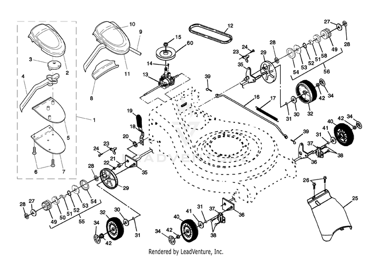 Husqvarna 5521 RSD (954223470) (2004-07) Walk Mower | Partswarehouse