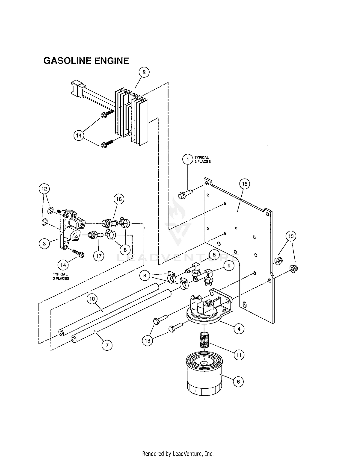 OIL FILTER ADAPTER AND VOLTAGE REGULATOR