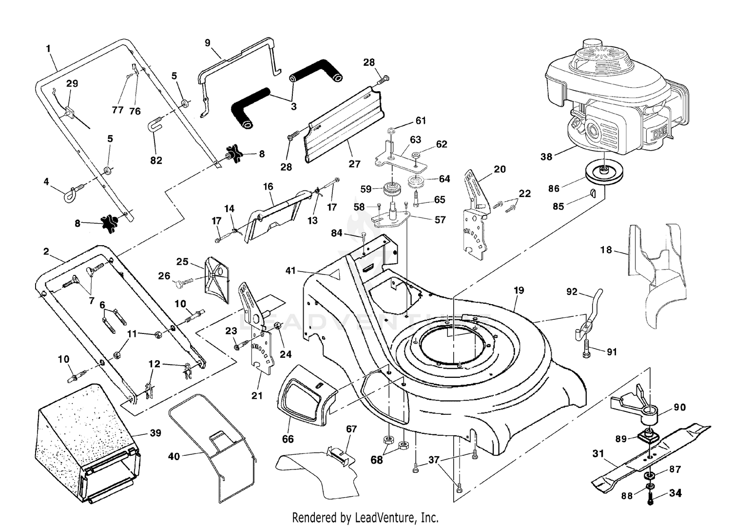 Handle & Deck Assembly