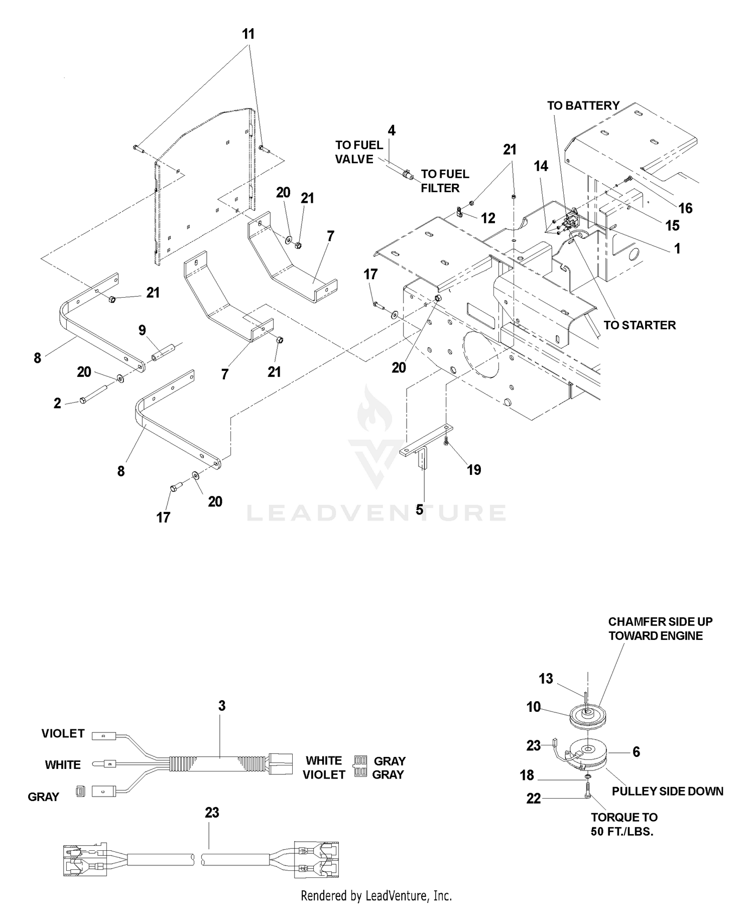 Kawasaki 21 HP Engine Assembly