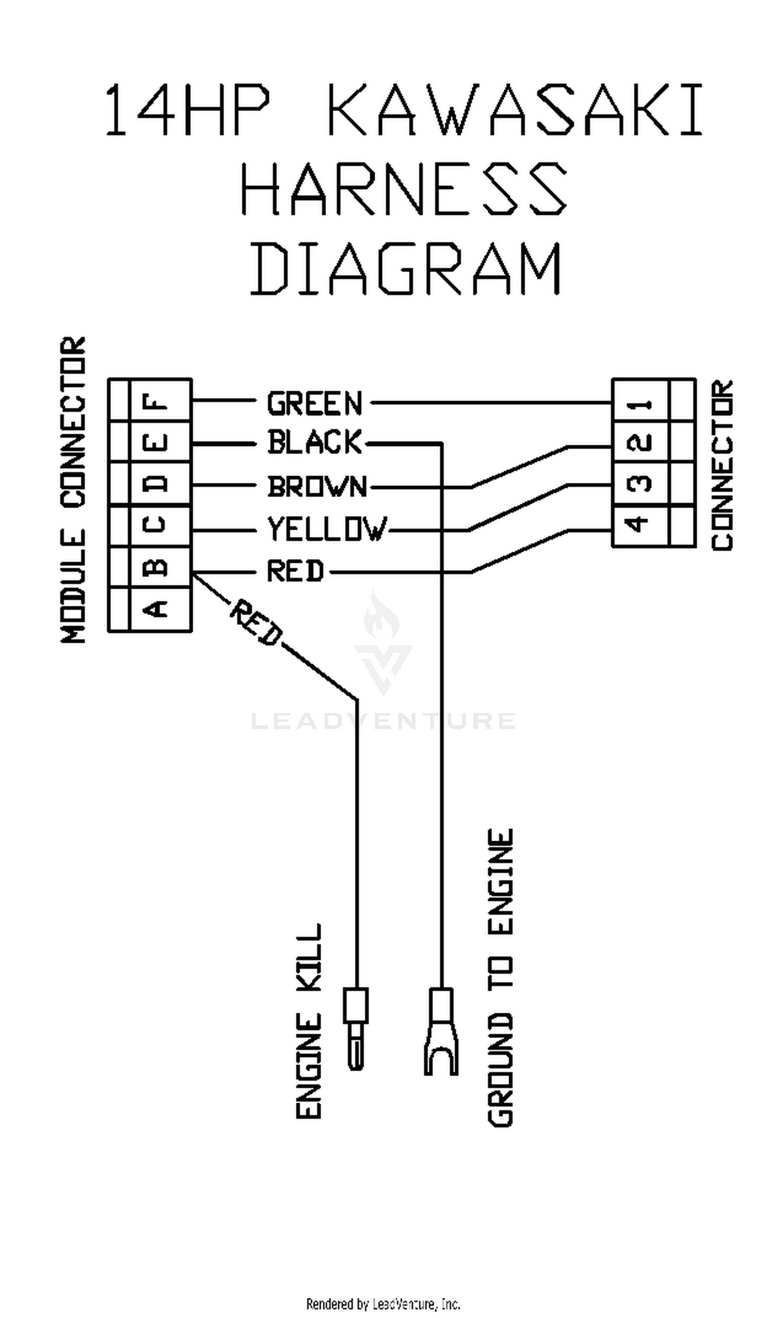 14 HP Kawasaki Harness Diagram