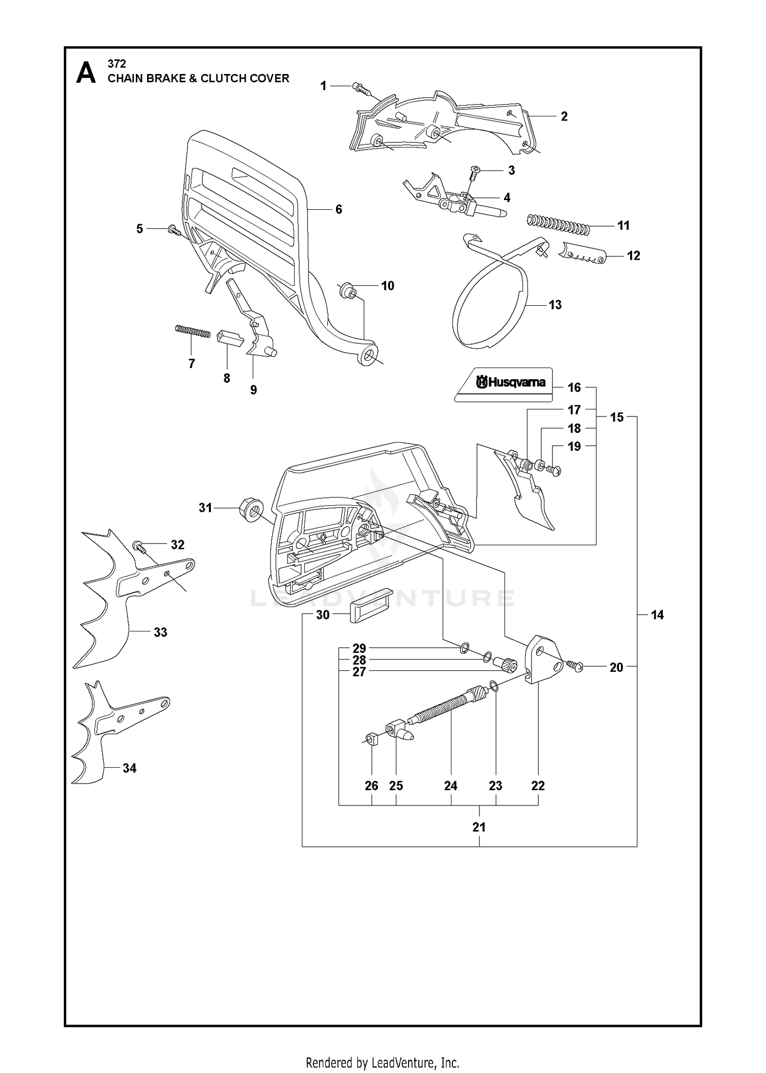 CHAIN BRAKE & CLUTCH COVER