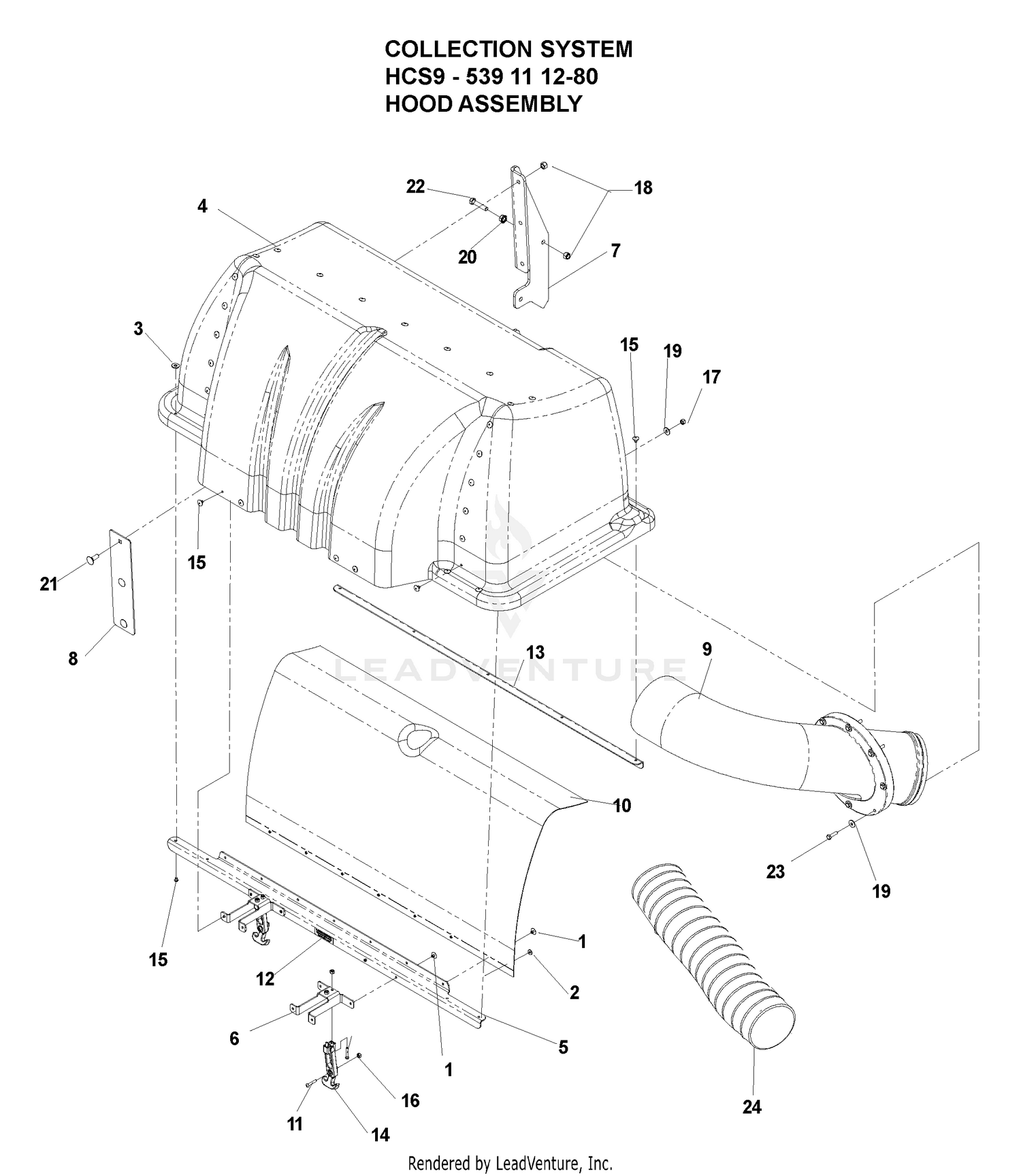 Accessories (HCS9 Collection System - Hood Assembly)