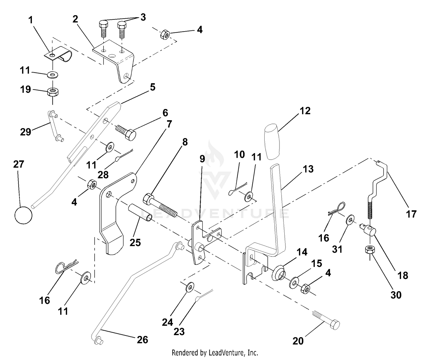 Mower Lift Lever