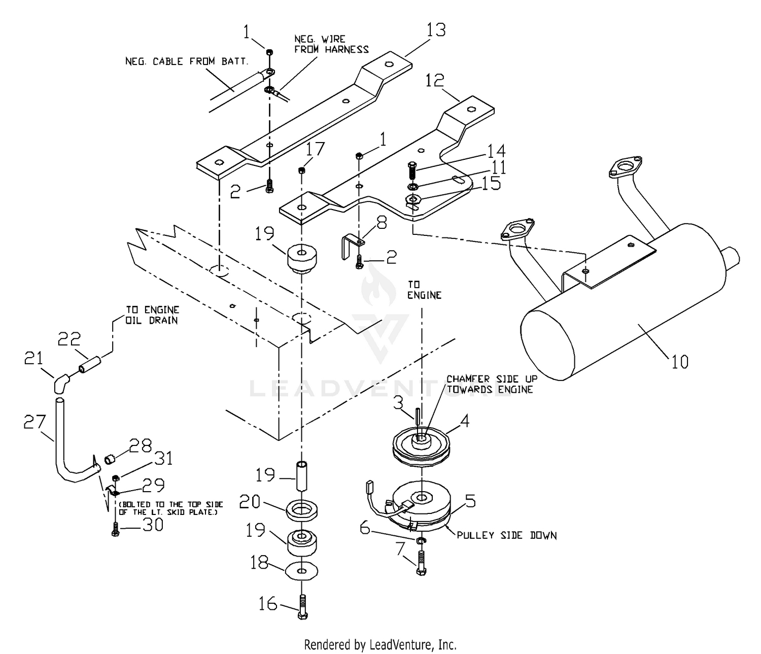Liquid Cooled Kohler Engine Assembly