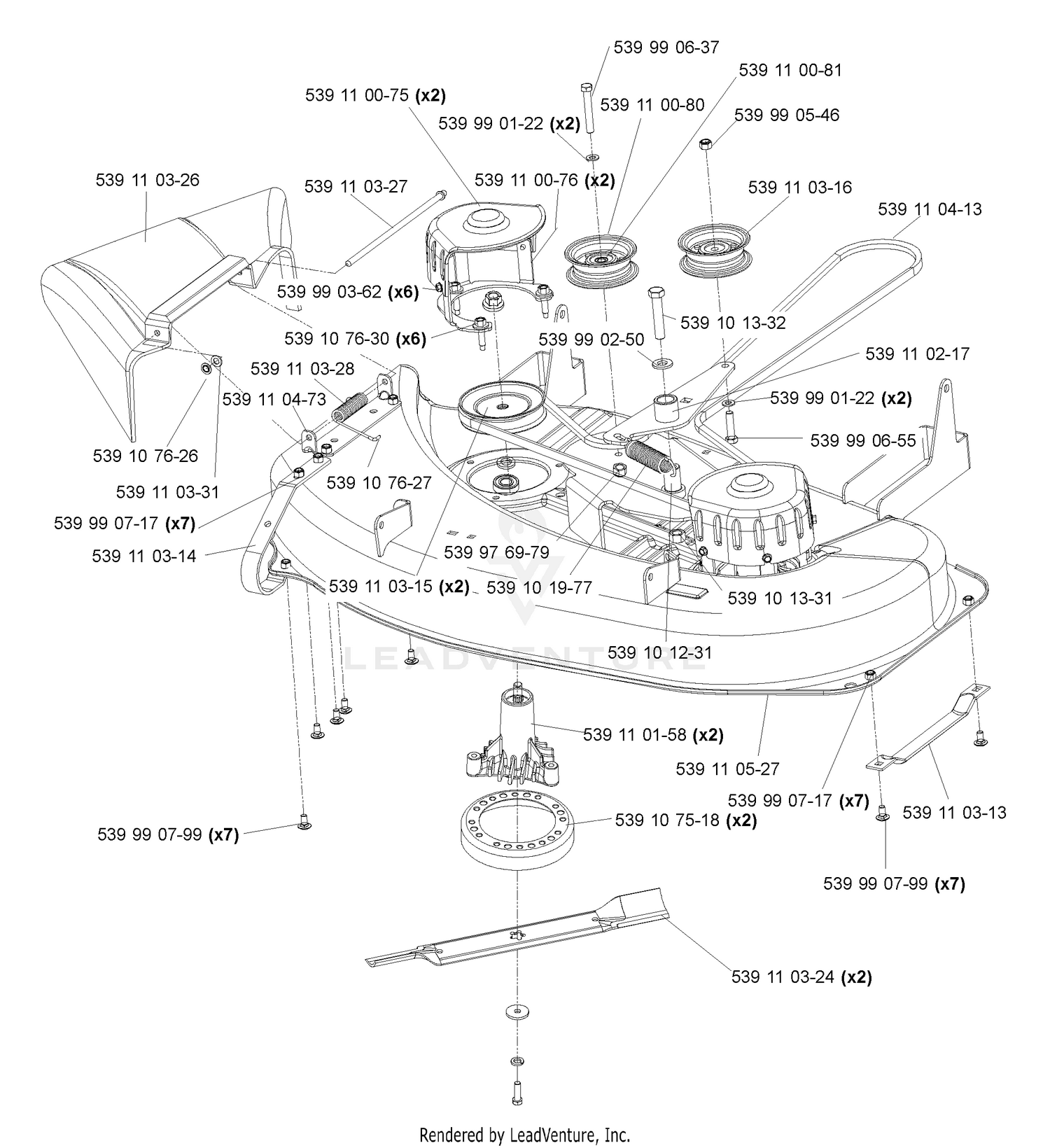 Deck Assembly 38"