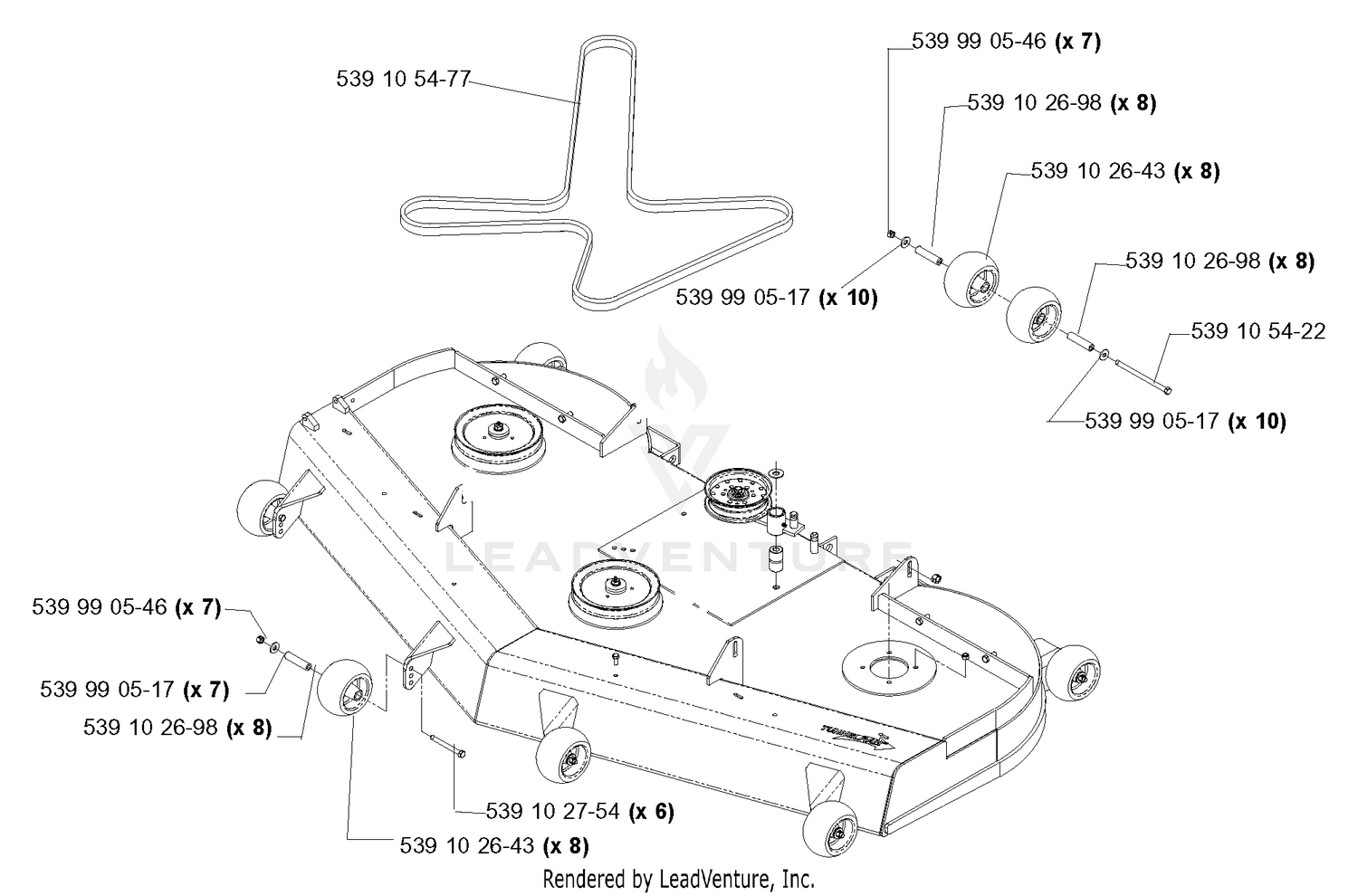 Front Deck Assembly 72" (Part 2)