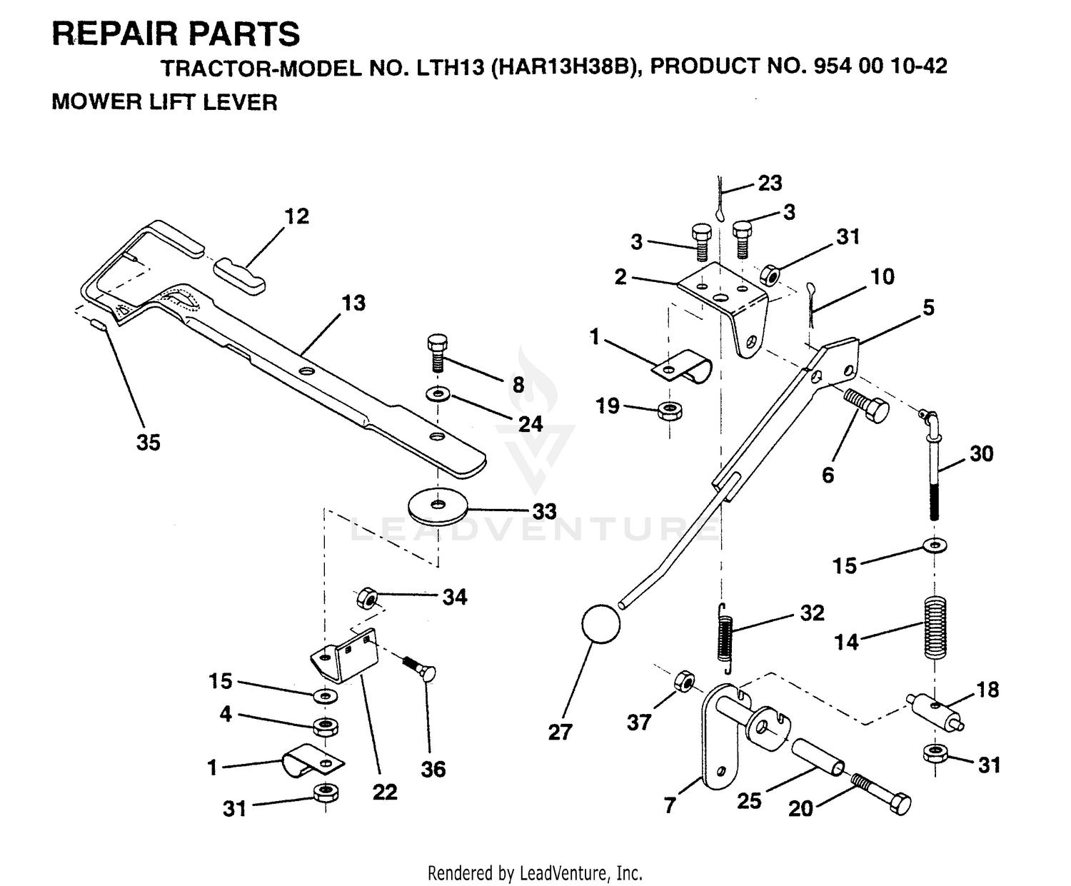 MOWER LIFT LEVER