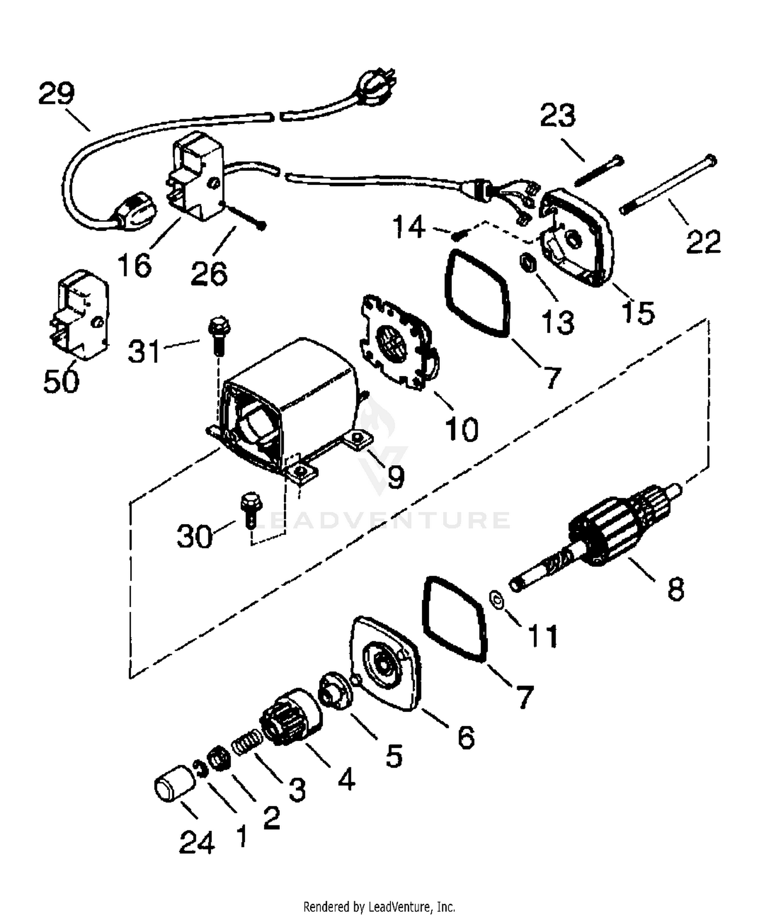 Electric Starter Motor (33329D)
