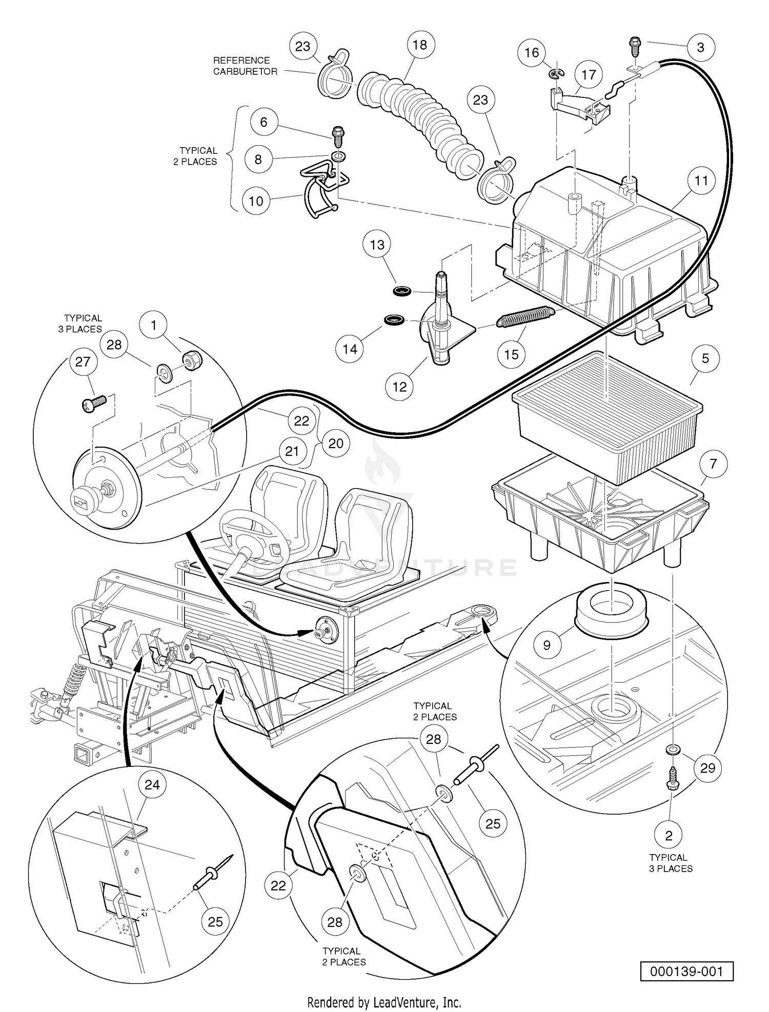 INTAKE DUCT, CHOKE, AND AIR BOX ASSEMBLY