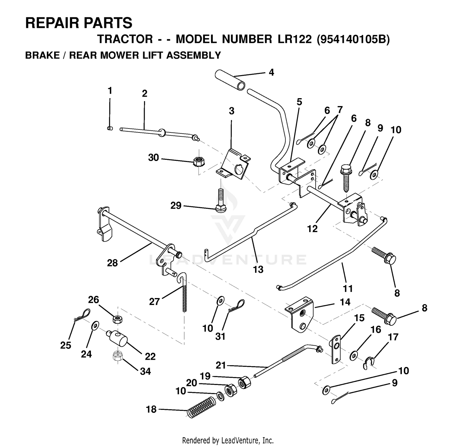 BRAKE / REAR MOWER LIFT