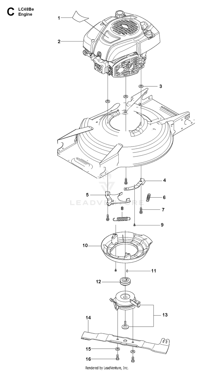 Husqvarna LC48 BE - 96666930200 (2011-01) Walk Behind Mower ...