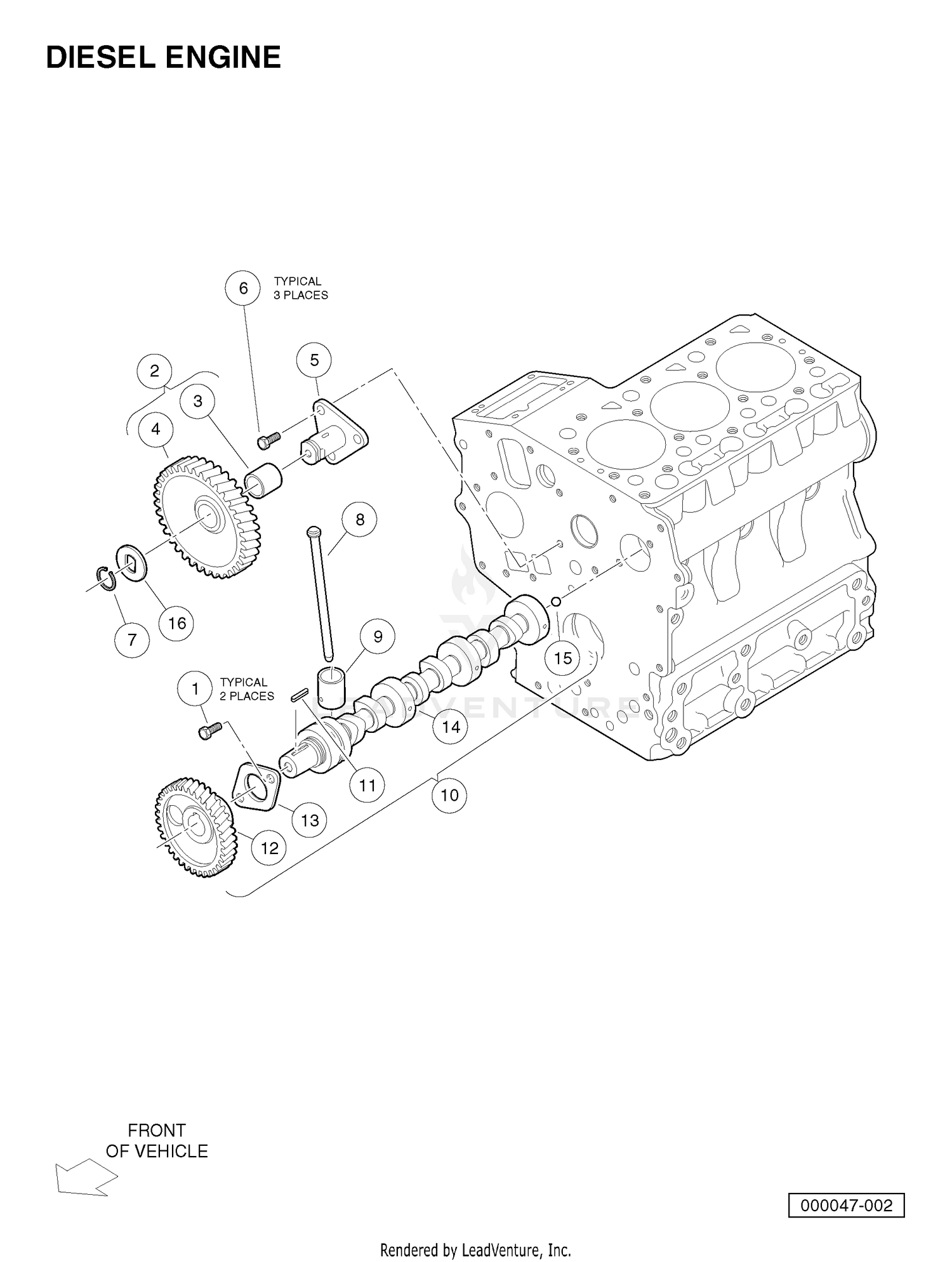 CAMSHAFT AND IDLE GEAR
