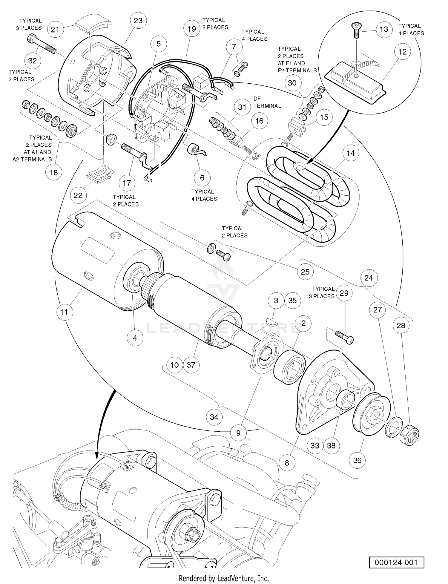 Starter and Generator Assembly Model G425419