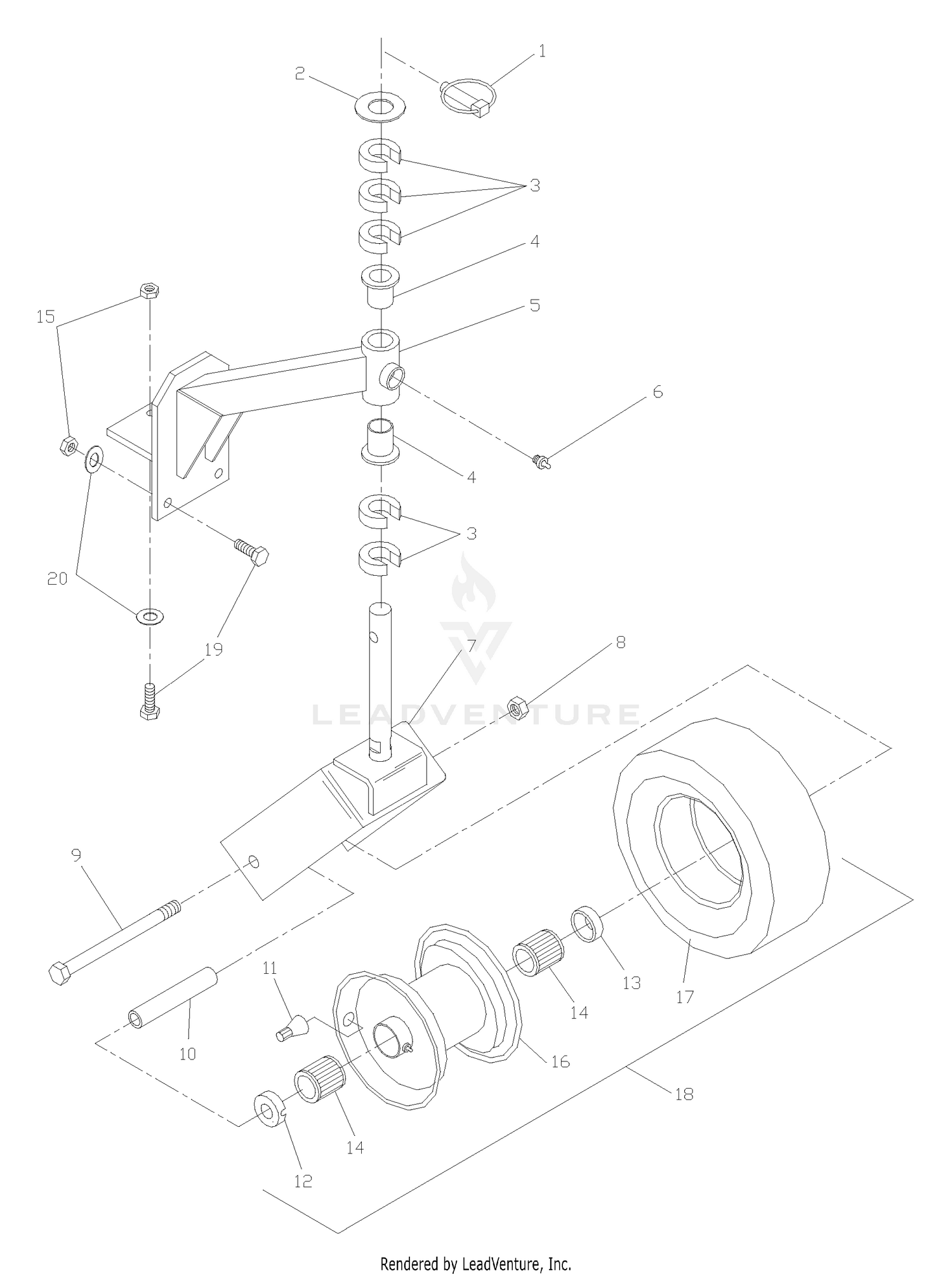 Front Caster Assembly