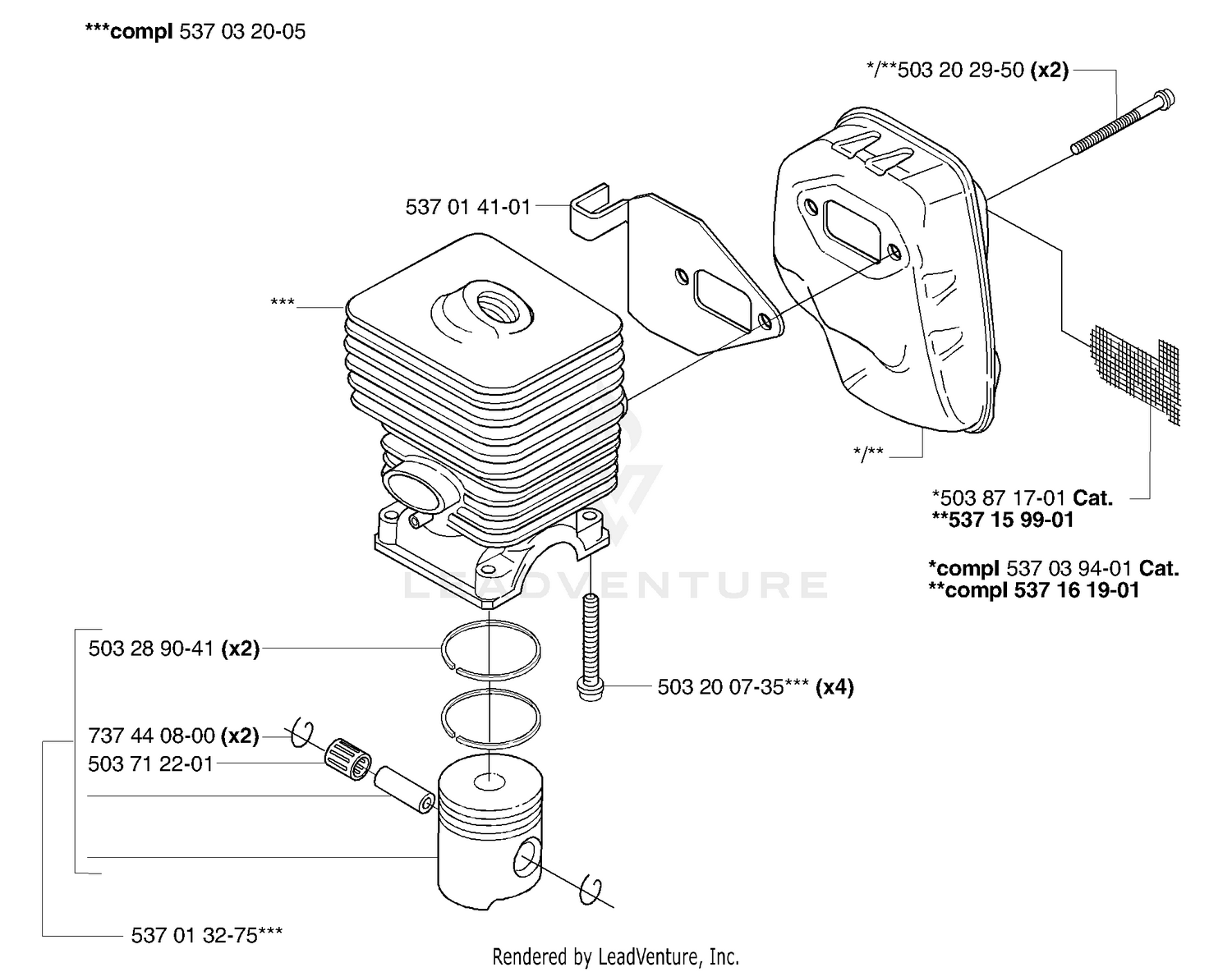 Piston / Cylinder / Muffler