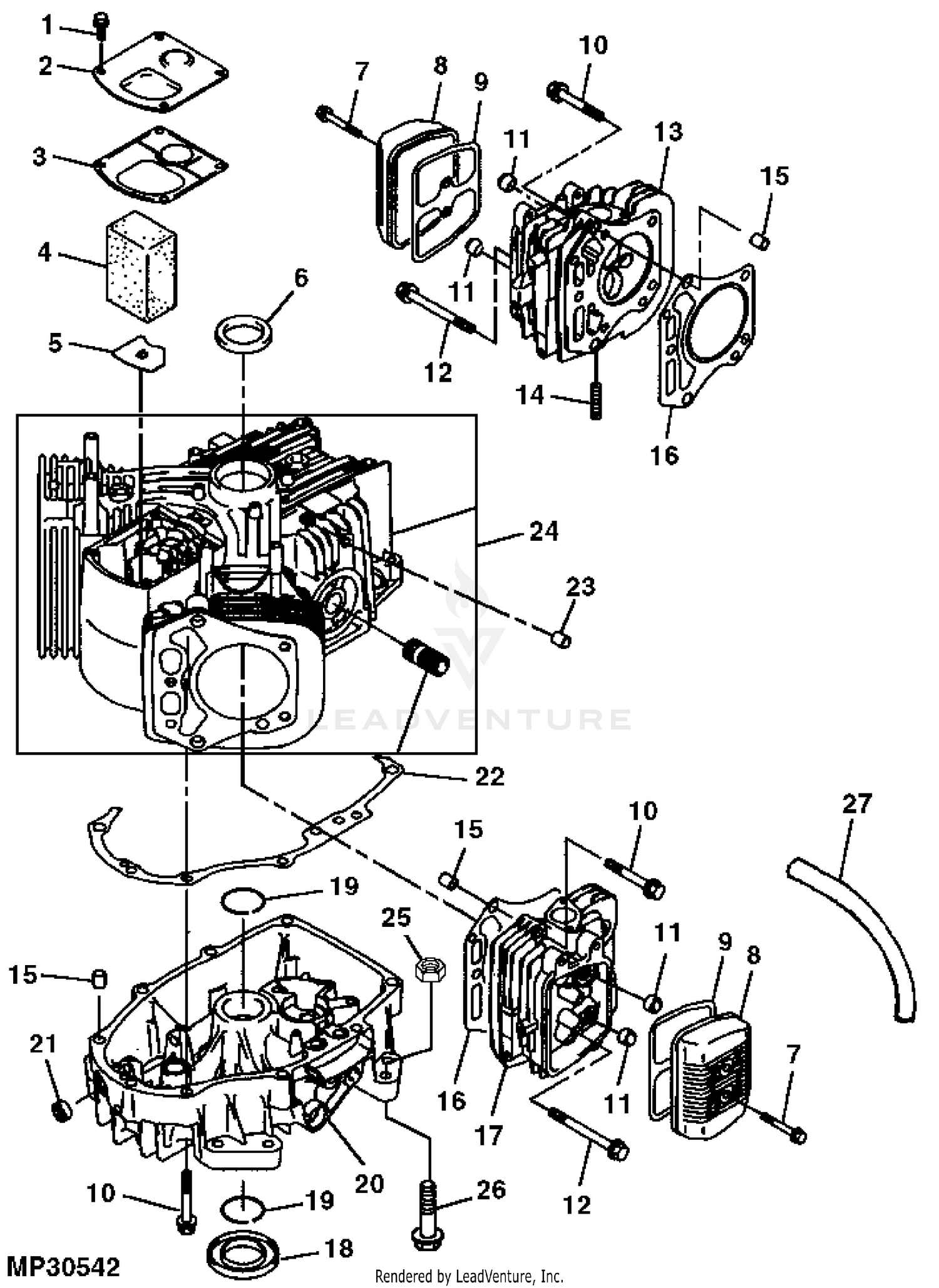 John deere gt235 54 mower deck parts sale