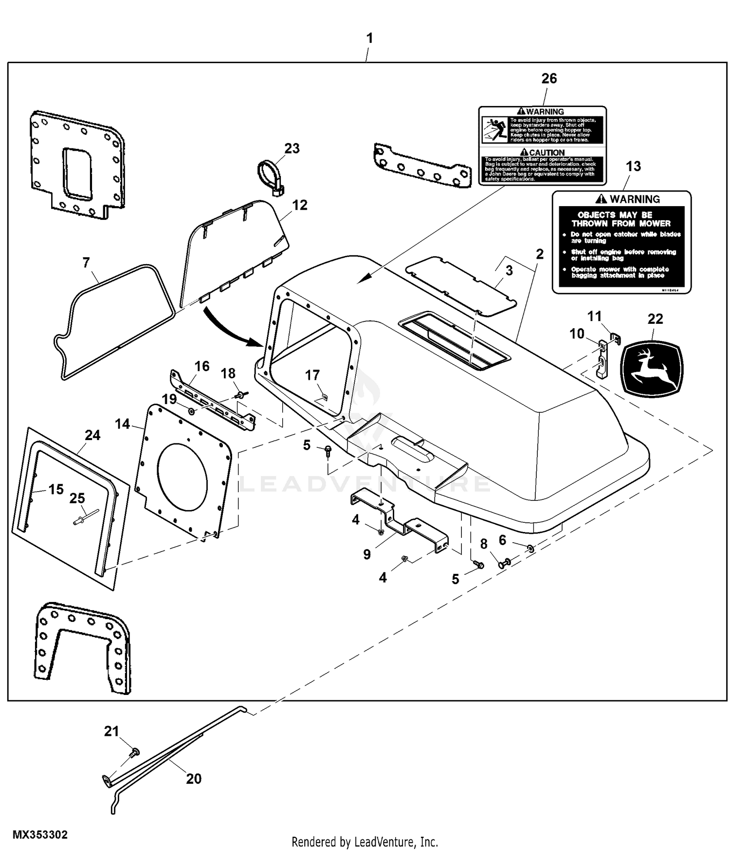 John deere d140 mower deck online parts