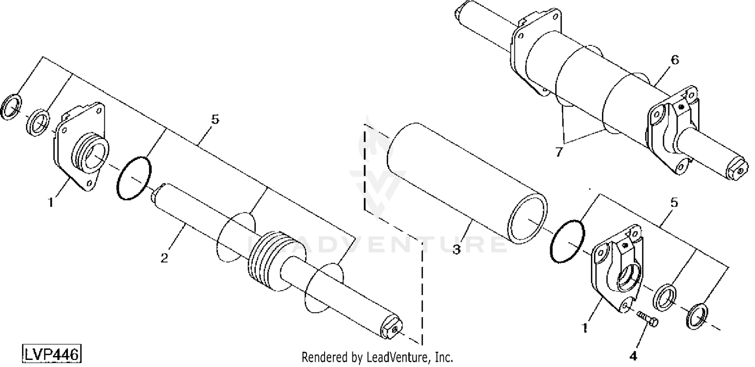 MFWD Steering Cylinder: STEERING & BRAKES