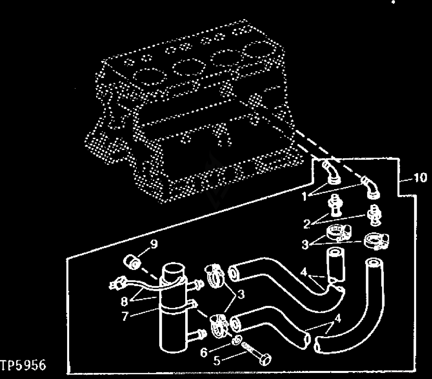 John Deere 830 TRACTOR (MANUFACTURED 1974-1975) -PC4132 ENGINE COOLANT  HEATER: ENGINE