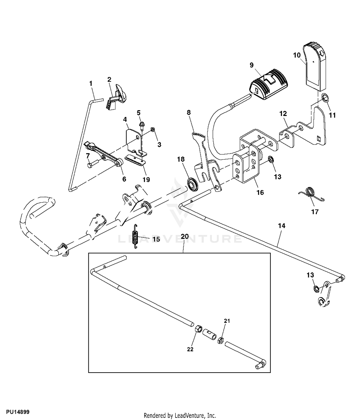 John Deere LA120 Tractor Material Collection System PC9632