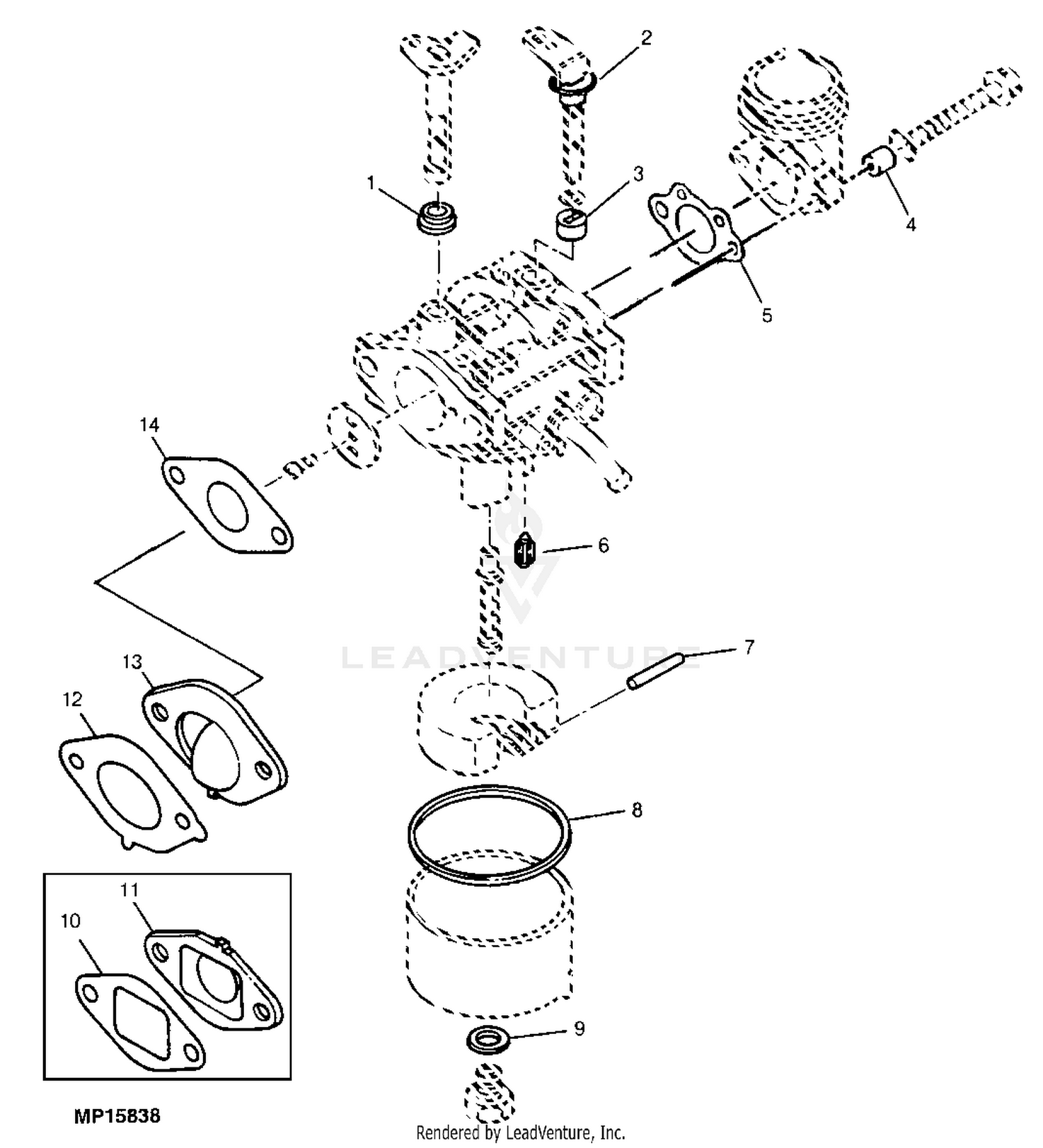 John deere best sale 14sb carburetor