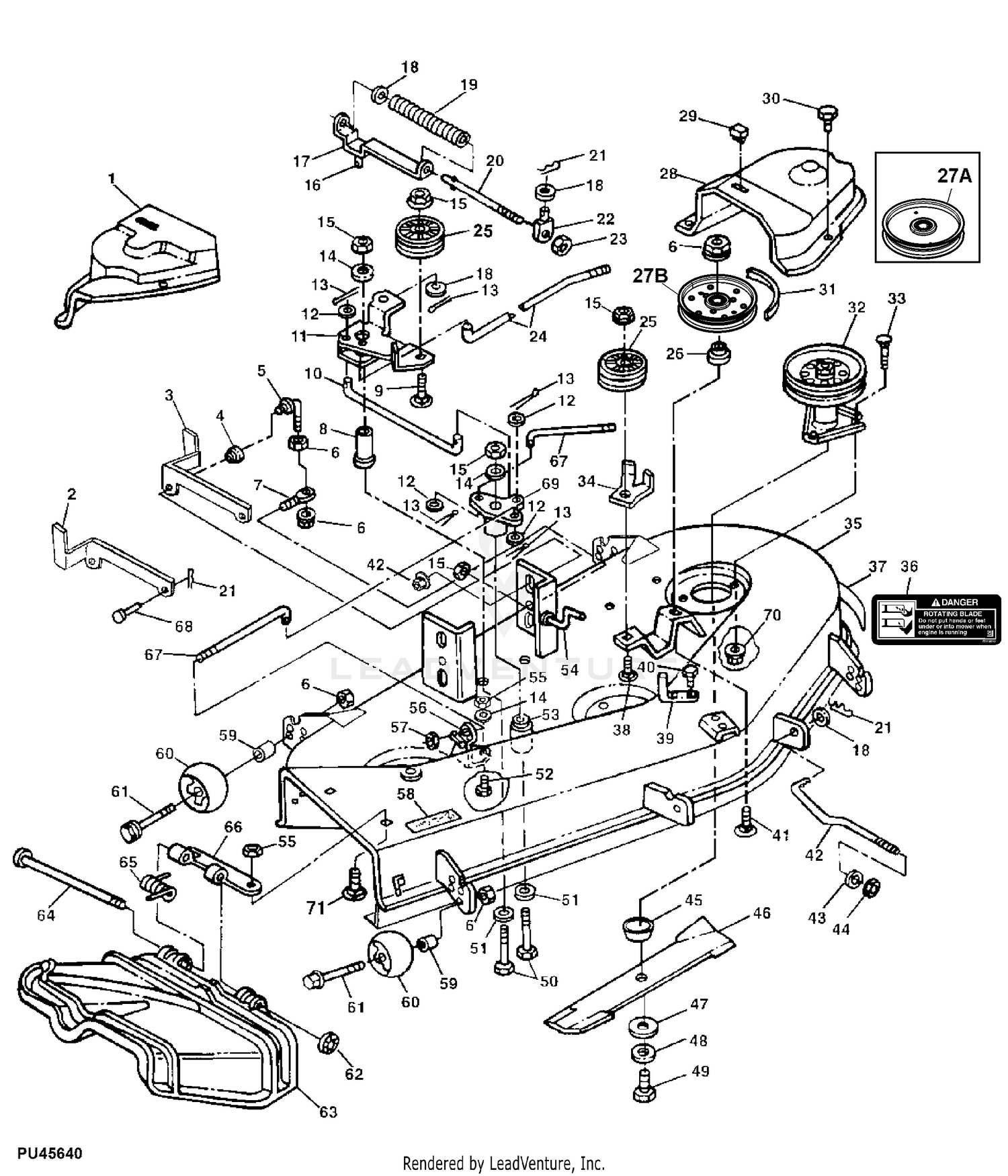 John deere riding lawn mower parts sale