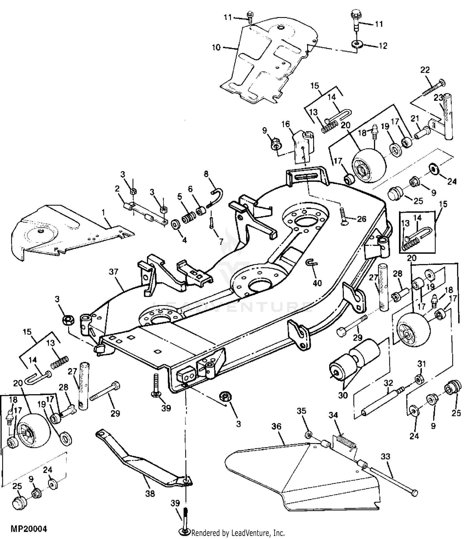 John deere best sale 48in mower blades