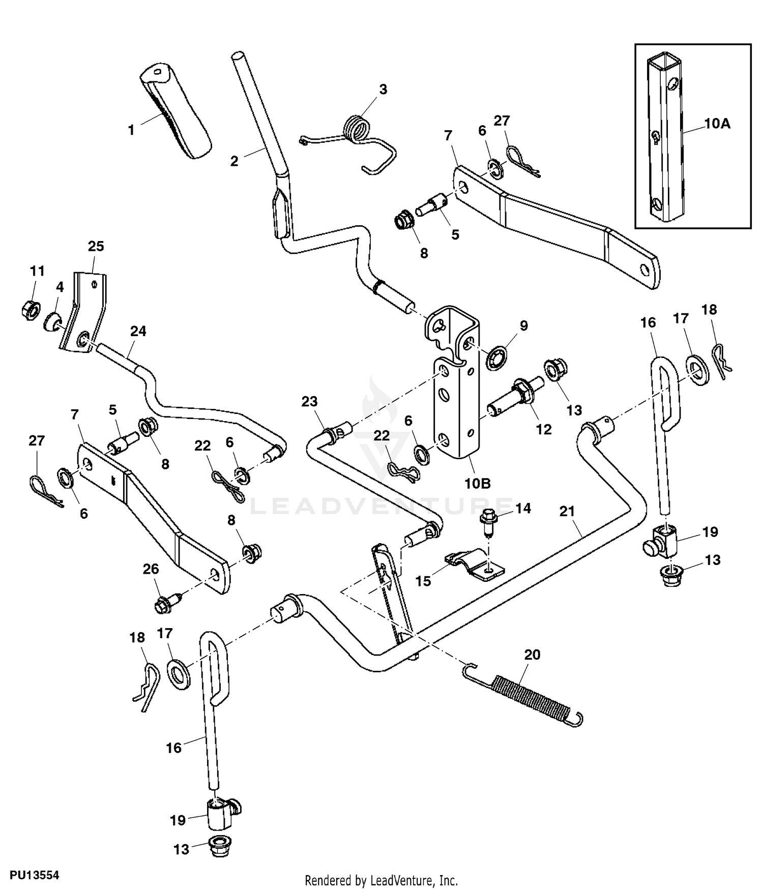 John Deere D140 100 Series Tractor Material Collection System