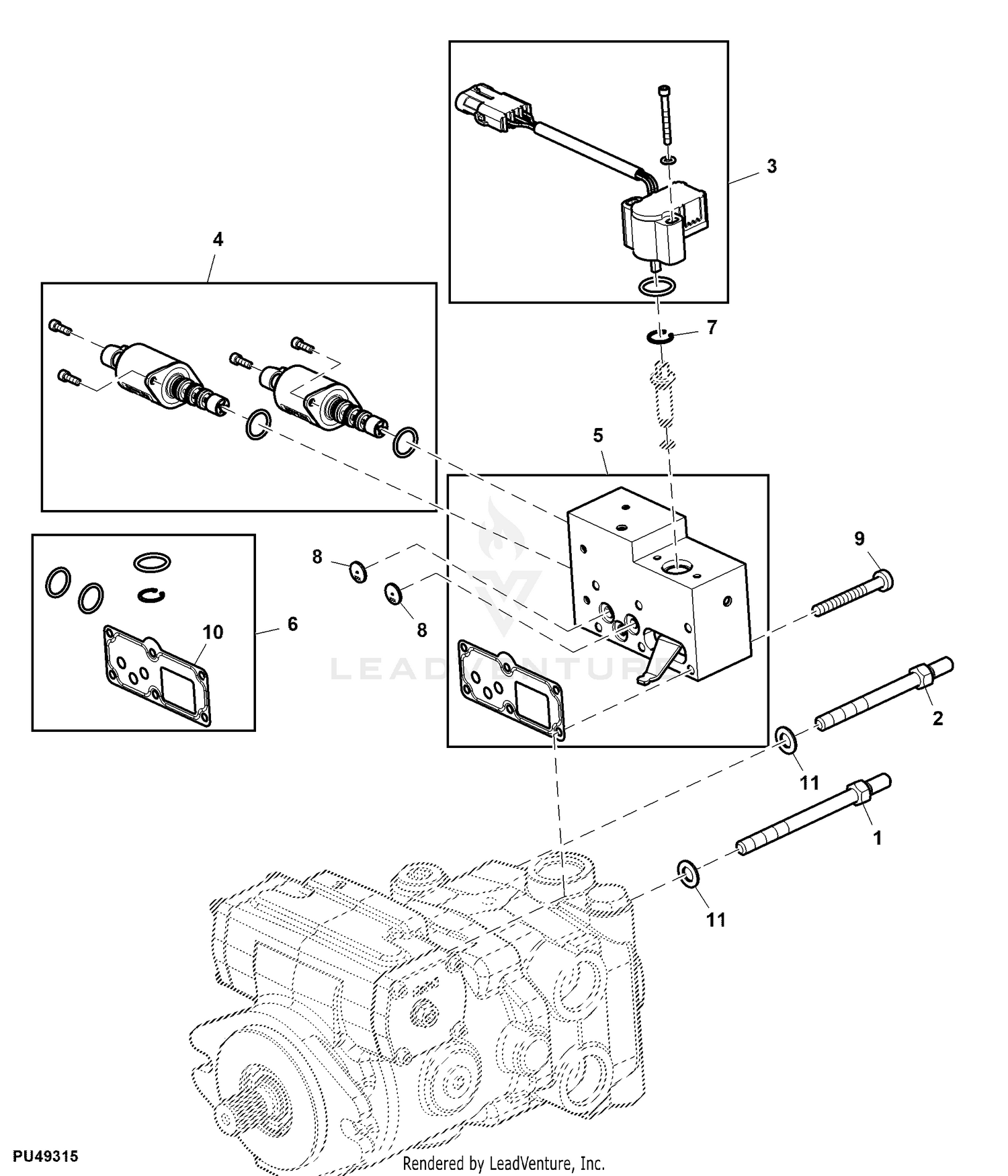 John Deere Powertrain Servo Controller, Hydrostatic Pump