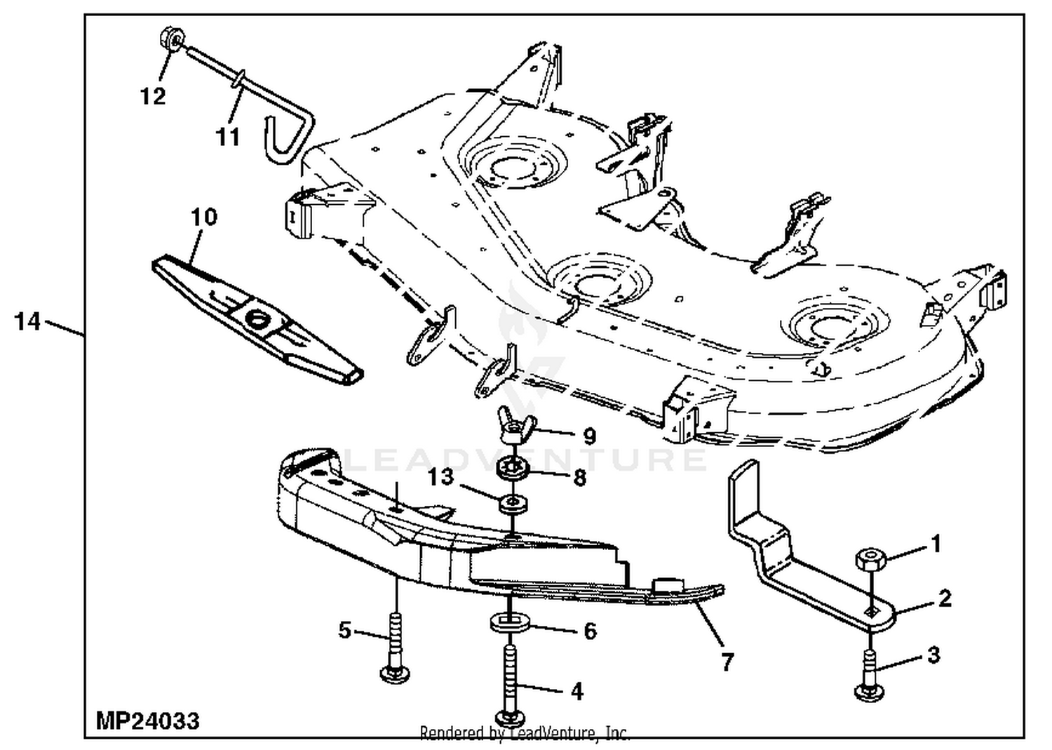 John deere 48c discount mower deck belt