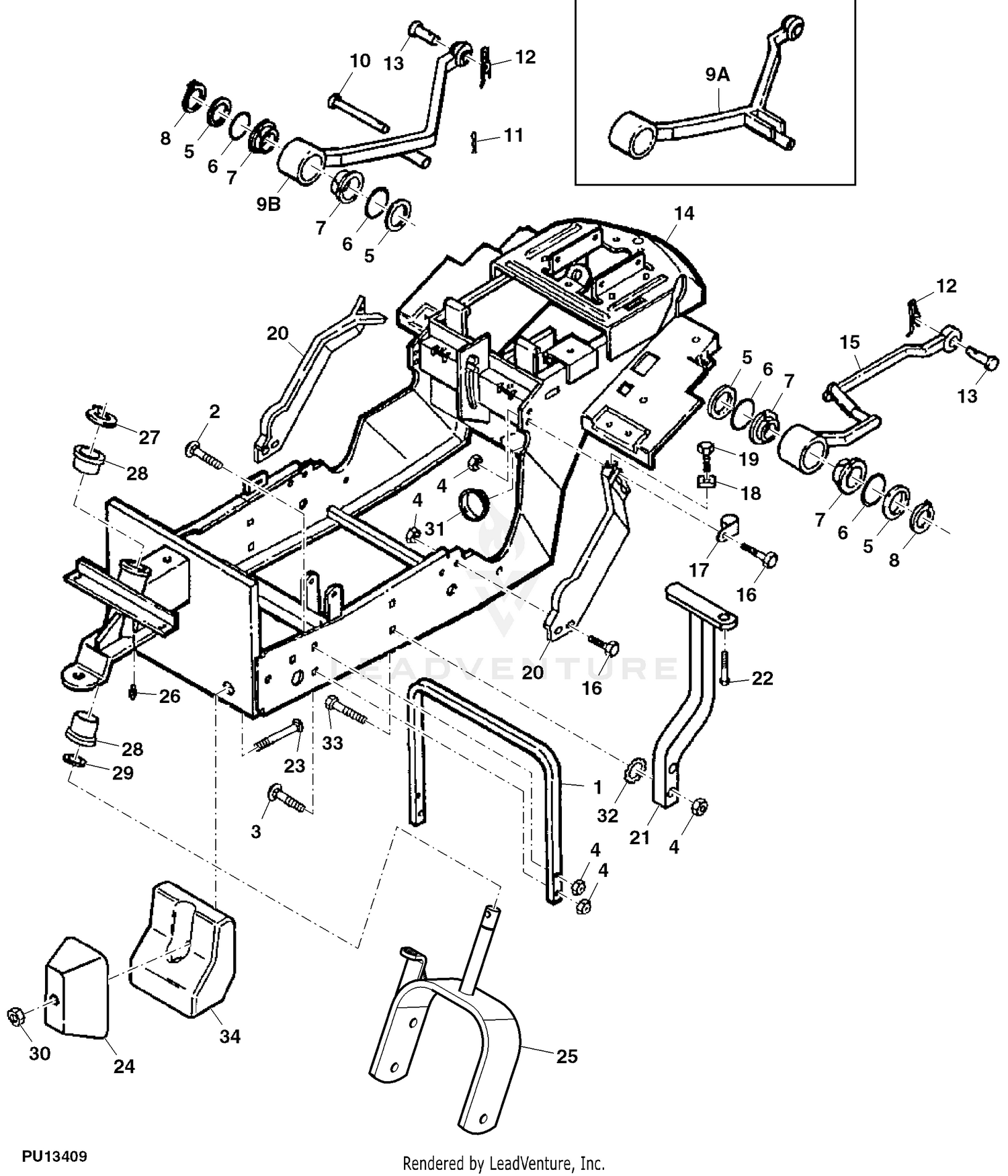 John Deere F510 F525 Hydrostatic Control Cable Am106373 Lawn Mower