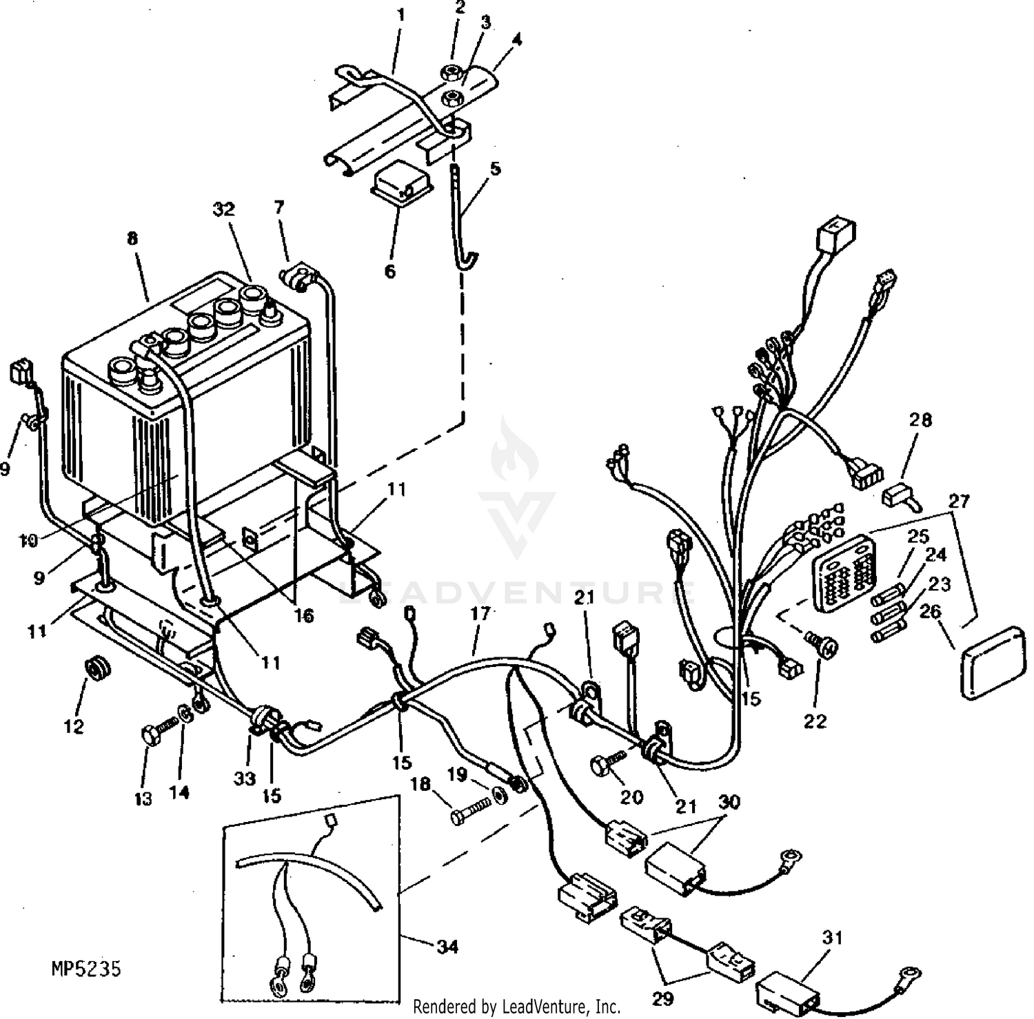 John Deere 650 Tractor- Fuse Box CH12612