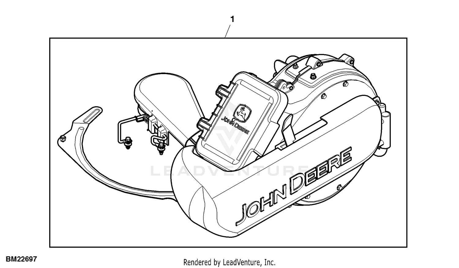 John Deere High-Performance Power Flow Blower Assembly - BM22697