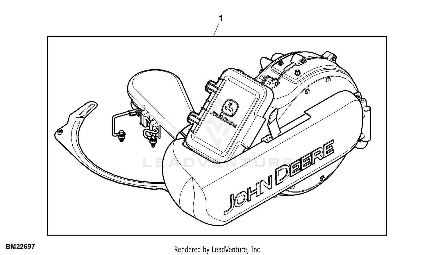 John Deere Material Collection System Powerflow Blower Assembly