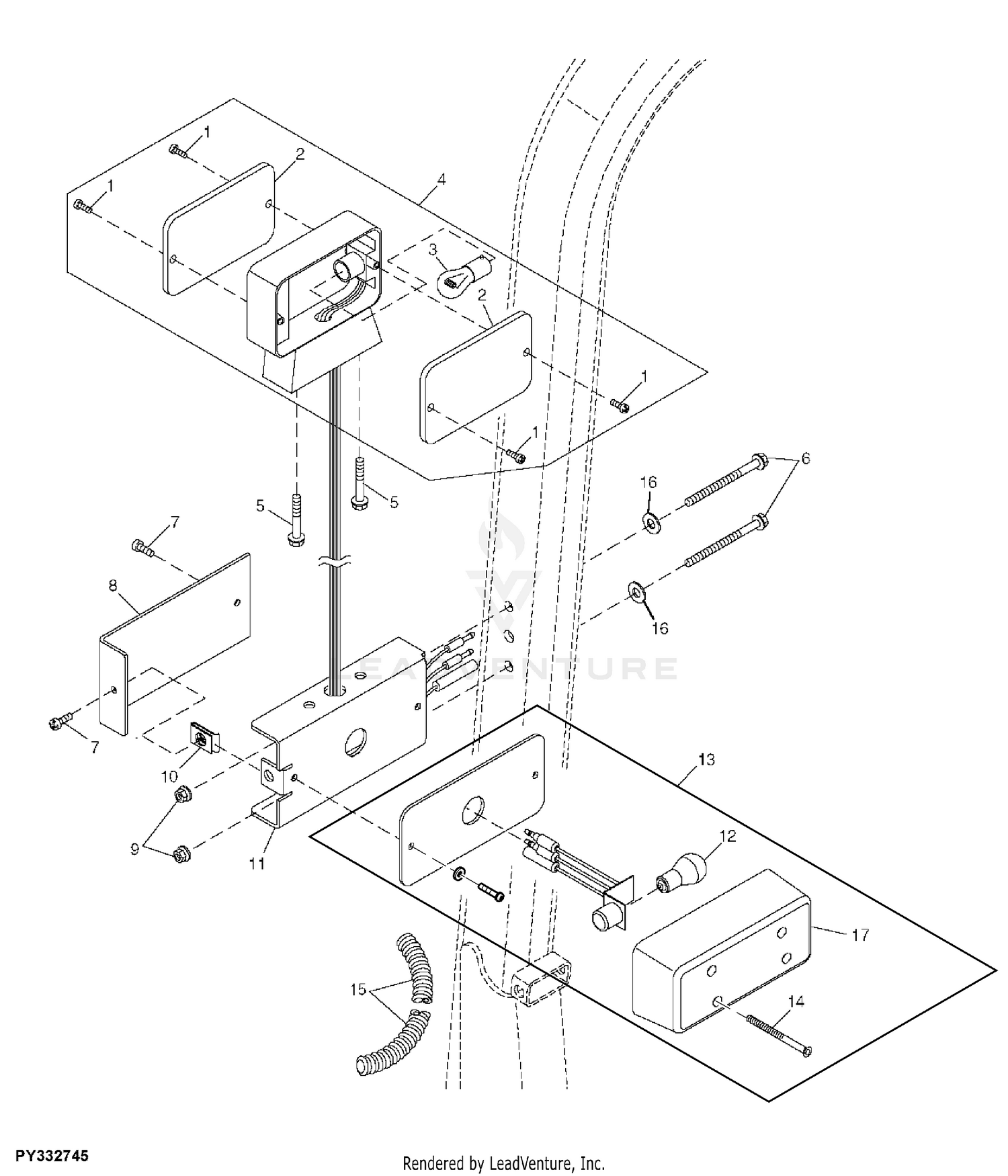 John Deere ELECTRICAL BRACKET, FUSE BOX (5303)