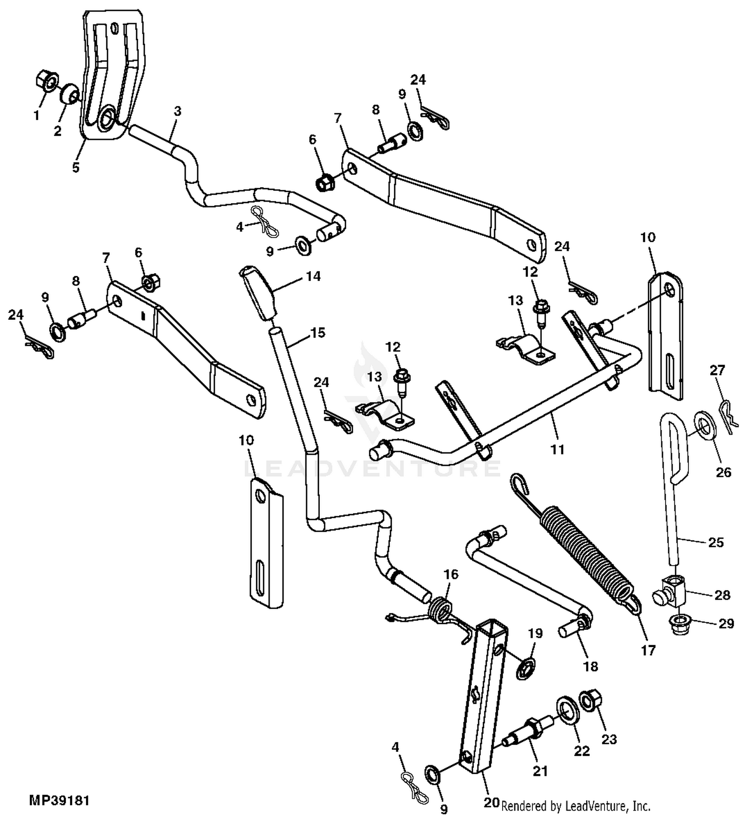 John deere l130 mower deck parts sale