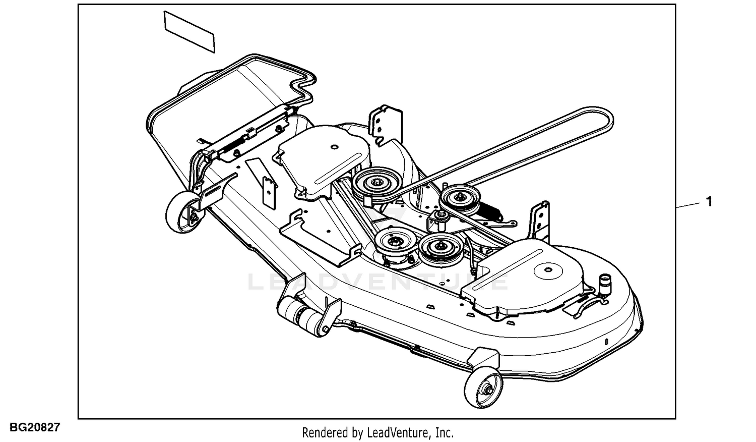 John deere z375r online deck belt