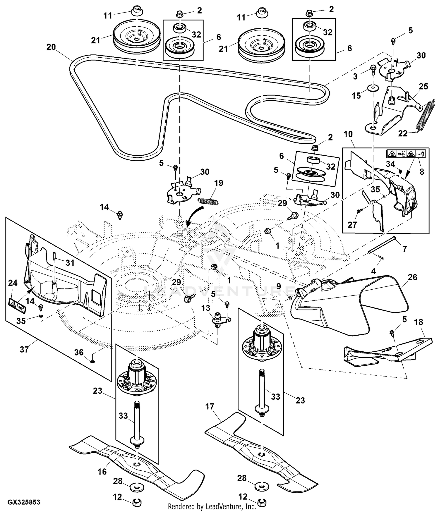 John deere 100 series belt outlet diagram