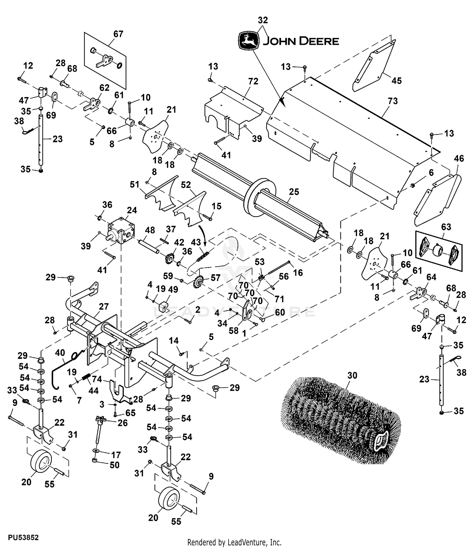 John Deere Attachments Attachment, Power Flow, 60HC inch ( - 070000)