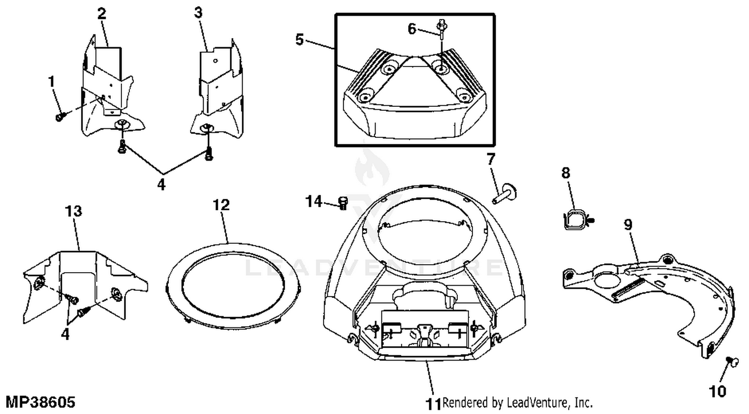 John deere 155c mower deck online parts