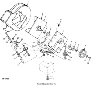 John Deere BM22696 Blower Attachment, Blower Assembly, X30