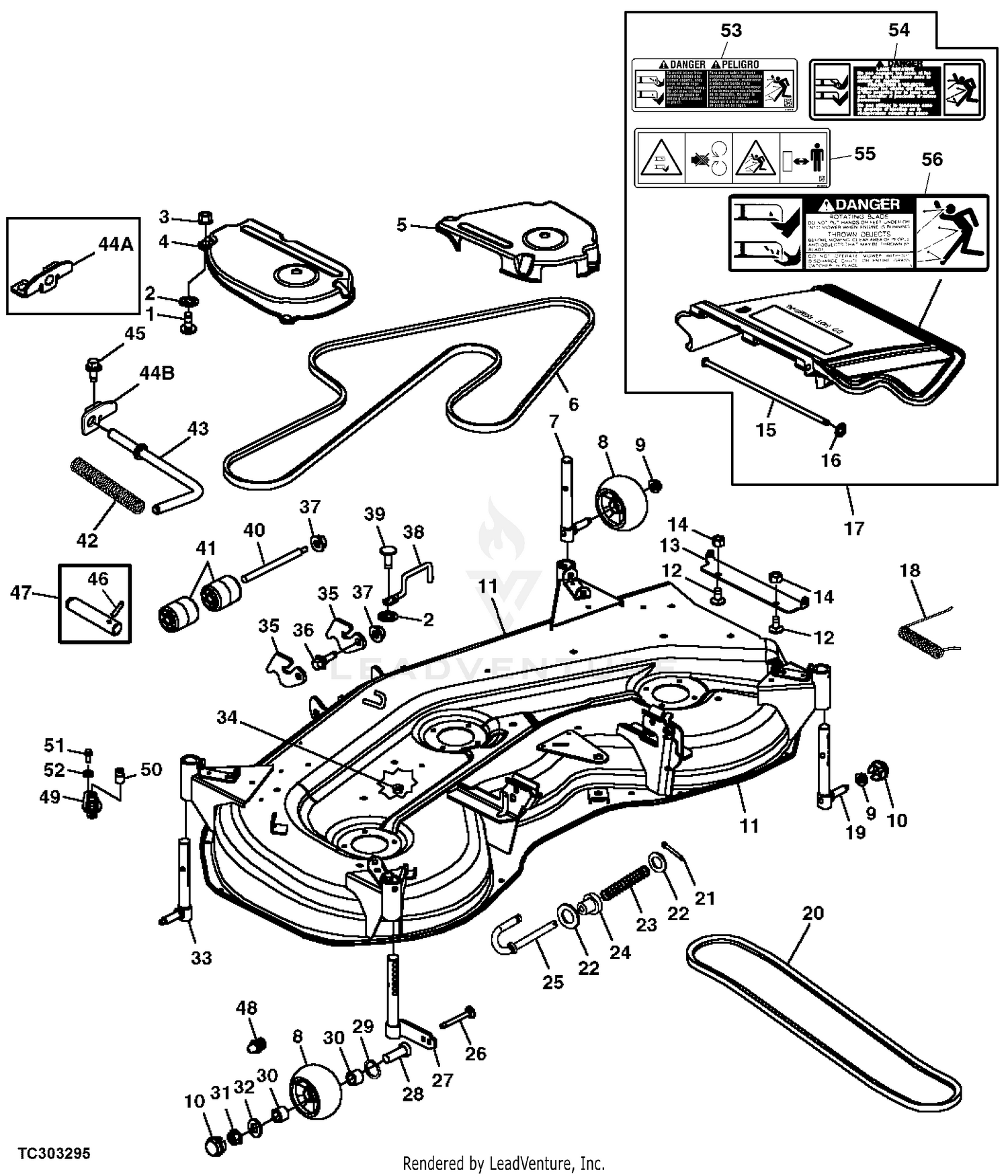 38 john deere 48c mower deck belt diagram Wiring Diagrams Manual