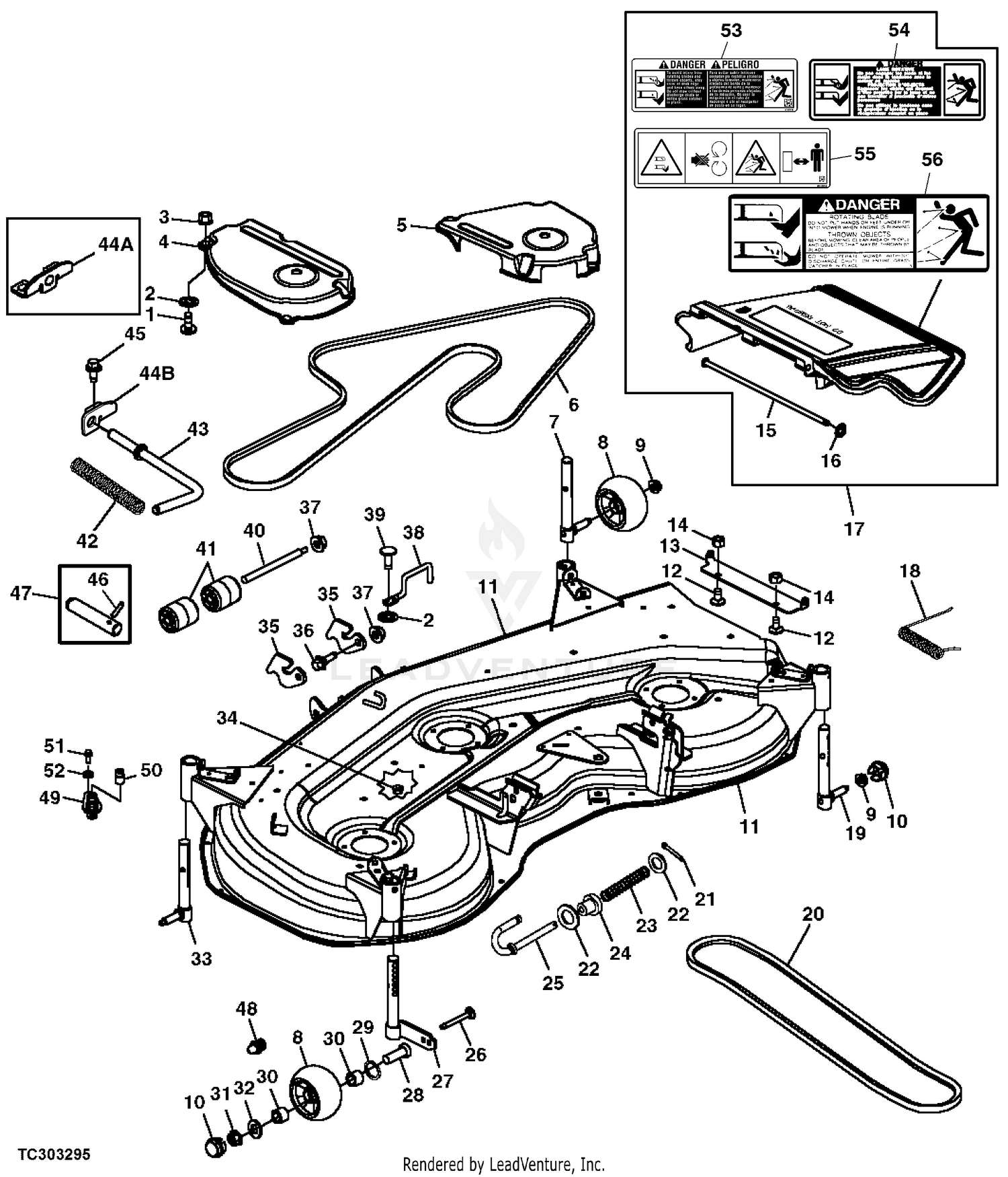 38 John Deere 48c Mower Deck Belt Diagram Wiring Diagrams Manual