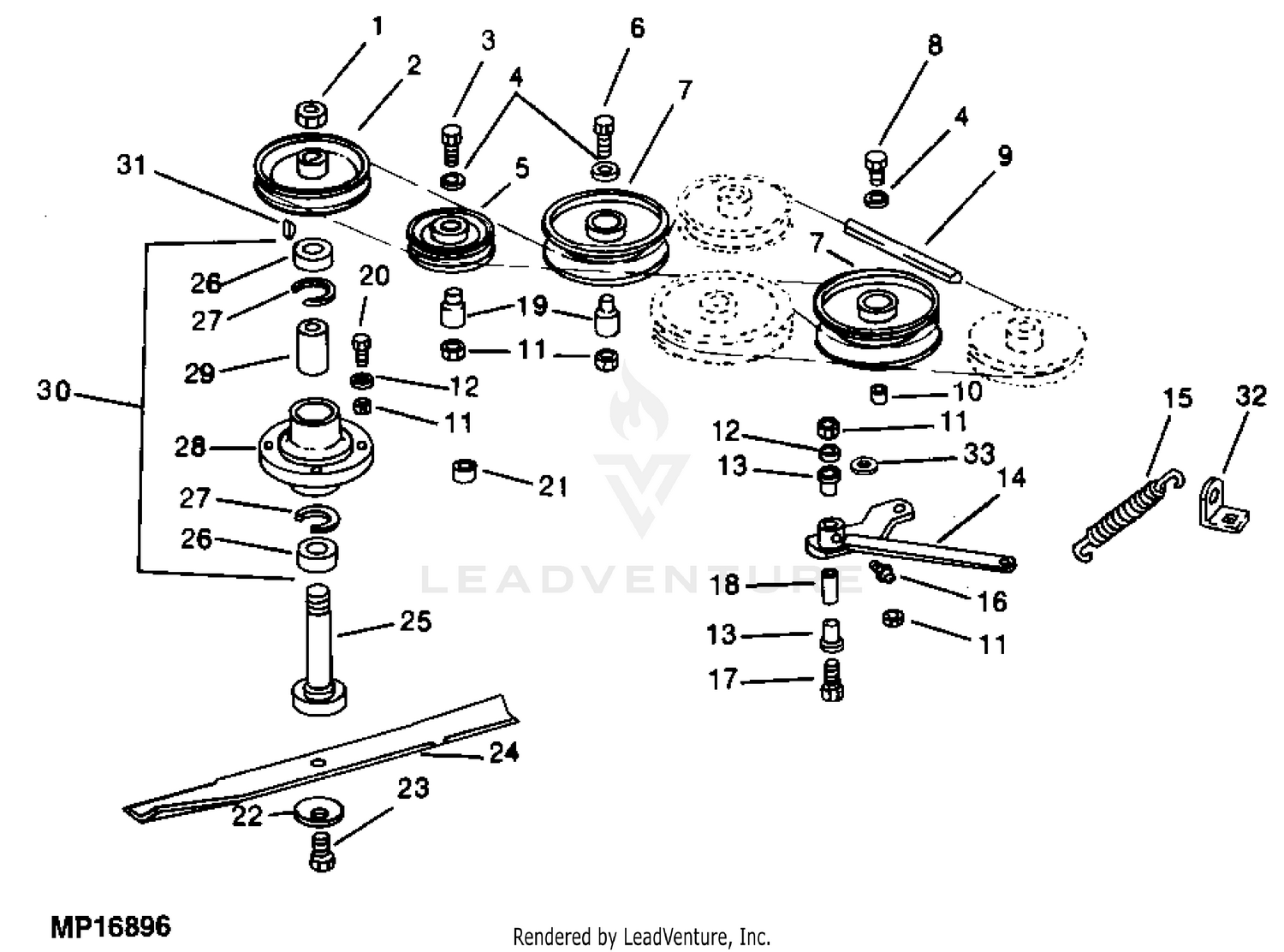 John deere 420 mower deck online parts