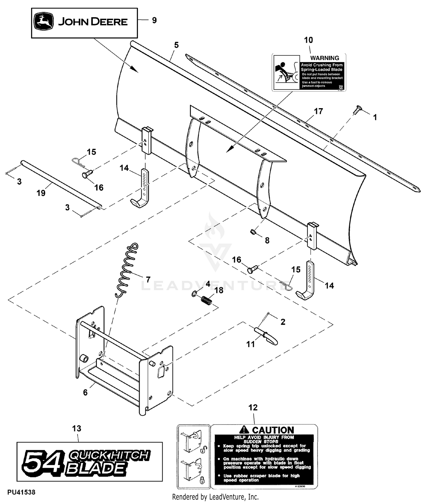 John Deere Attachments Attachment, Power Flow, 60HC inch ( - 070000)